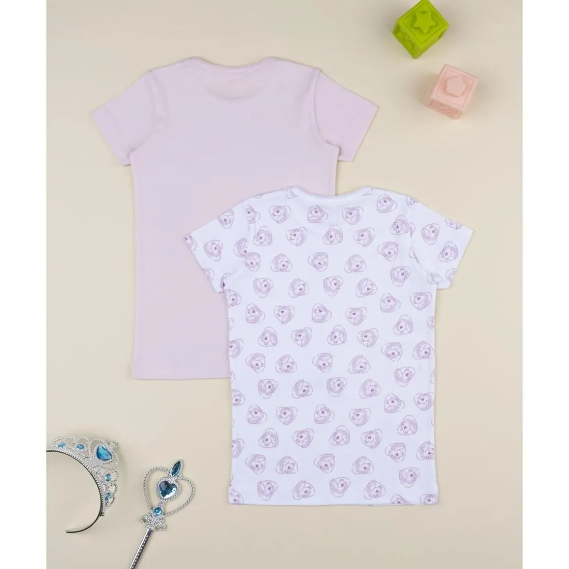 Pack 2 camisetas interiores de unicornios para niña