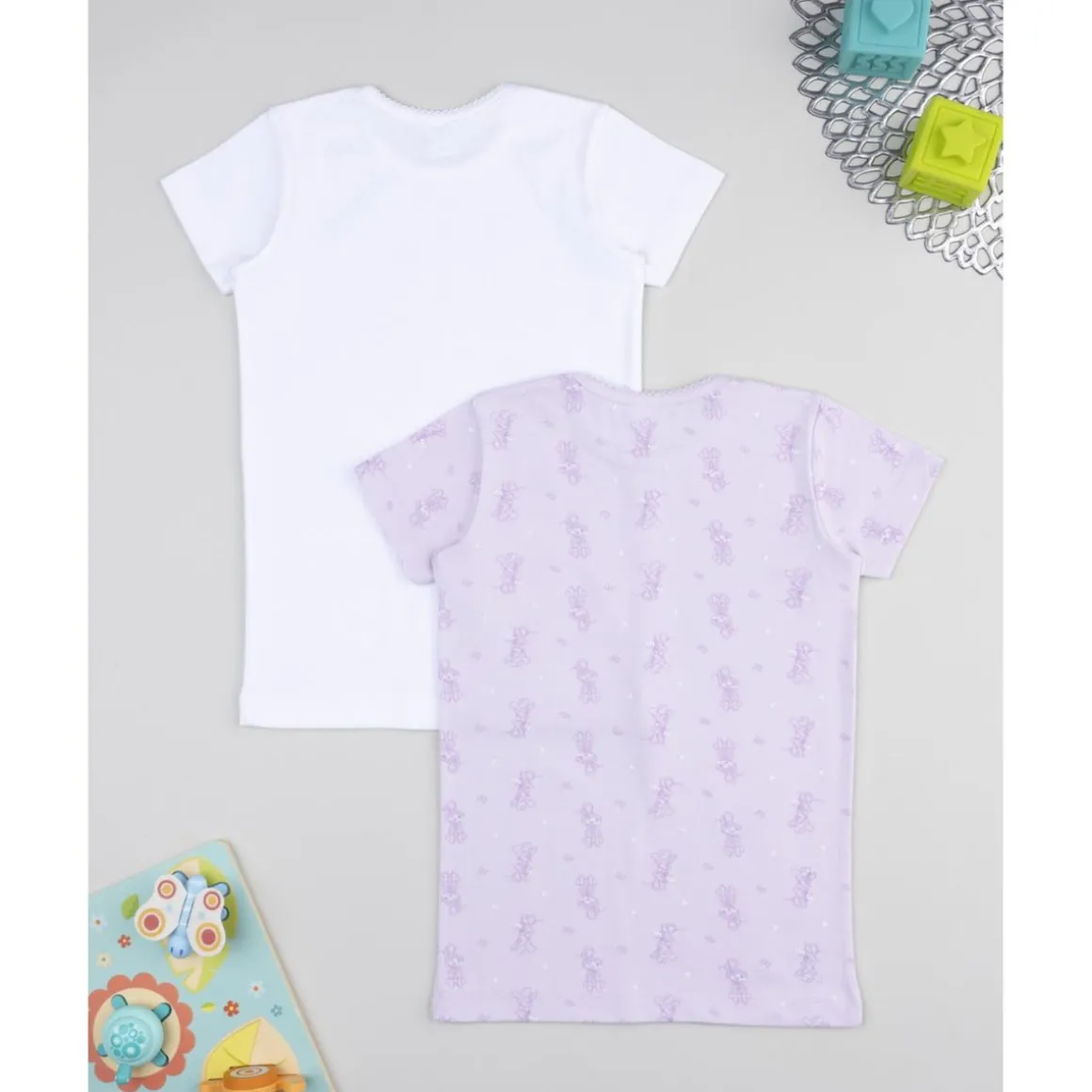 Pack 2 camisetas niña Minnie de manga corta