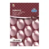 Pack 15 globos burdeos cromado