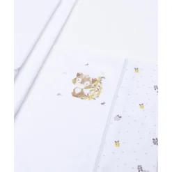 Pack 3 piezas cuna/capazo – estampado otoñal con perrito