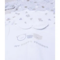 Pack 3 pijamas corredino para bebé con estampado de ositos
