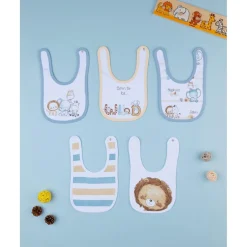 Pack de 5 baberos con estampado