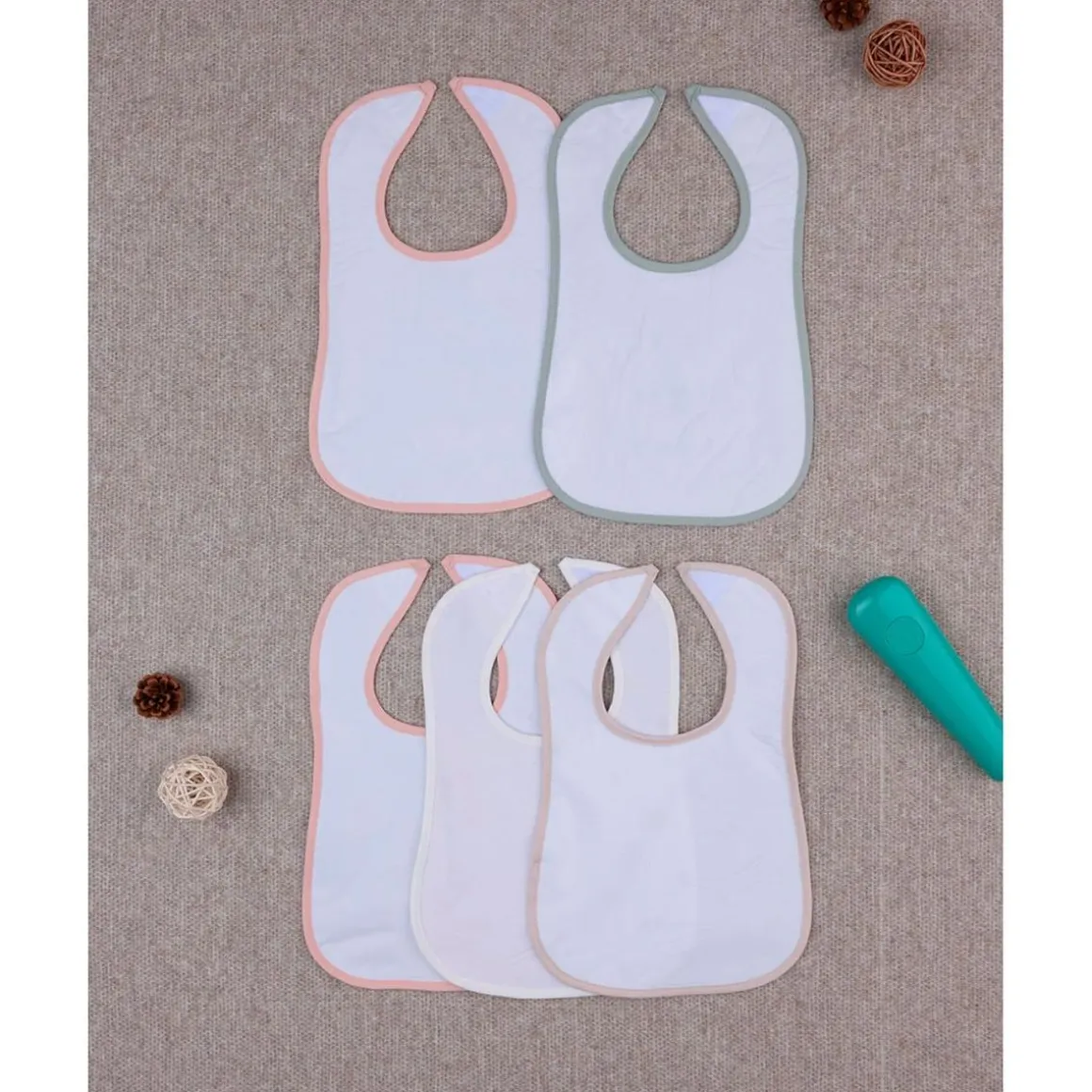 Pack de 5 Baberos de Rizo para Niña