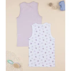 Pack de 2 Camisetas sin Mangas Lila para Niña