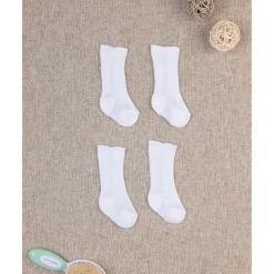 Pack de 2 pares de calcetines primer día algodón blanco