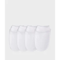 Pack de 2 pares de manoplas de algodón blancas