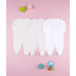 Pack de 3 peleles interlock para niña