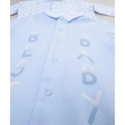 Pack de 2 pijamas azules y blancos con inscripciones