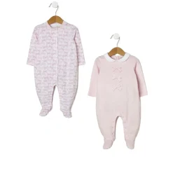 Pack de 2 pijamas con estampado de lazos