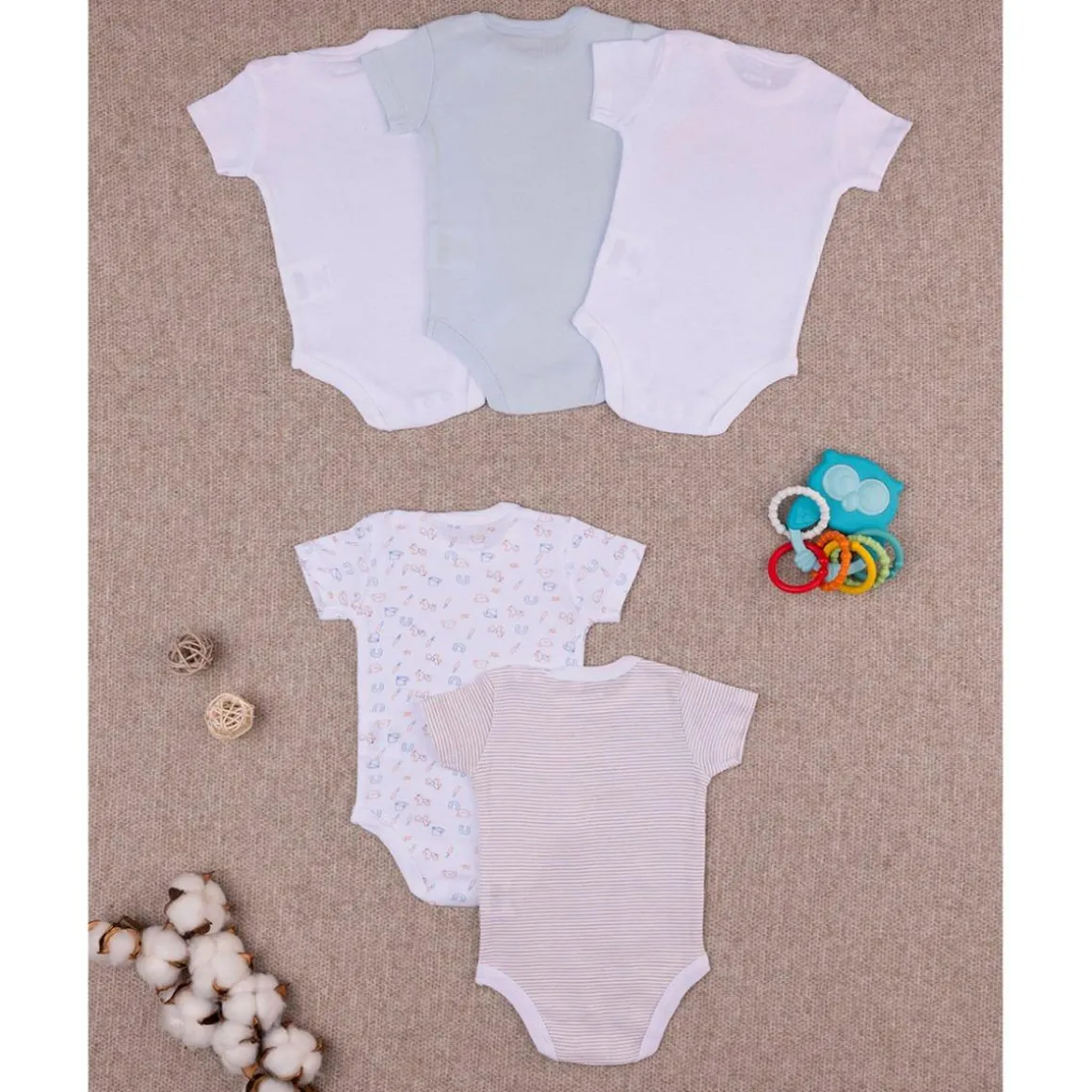 Pack x5 body intimi manga corta niño