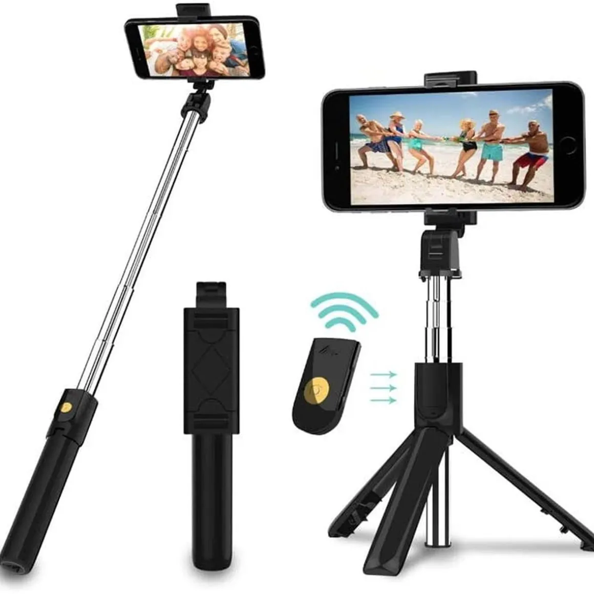 Palo selfie Bluetooth con mando a distancia