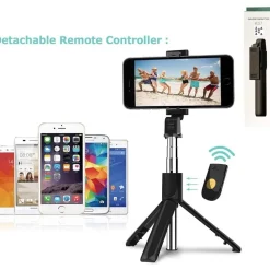 Palo selfie Bluetooth con mando a distancia