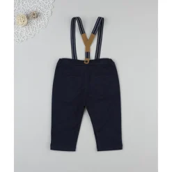 Pantalón bebé azul con tirantes
