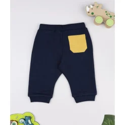 Pantalón felpado azul "Dinosaur" para niño