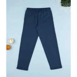 Pantalón felpado azul para niña
