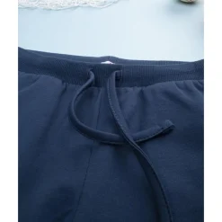 Pantalón felpado azul para niña