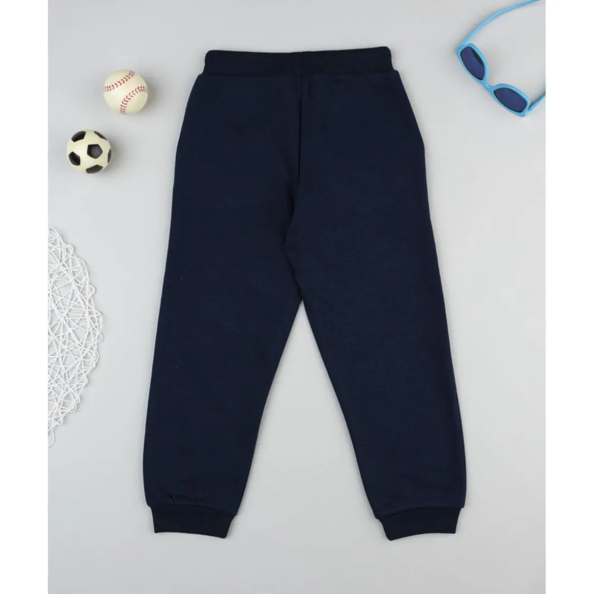Pantalón niño azul felpado “T-Rex”