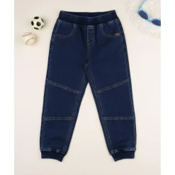 Pantalón niño denim oscuro con bolsillos