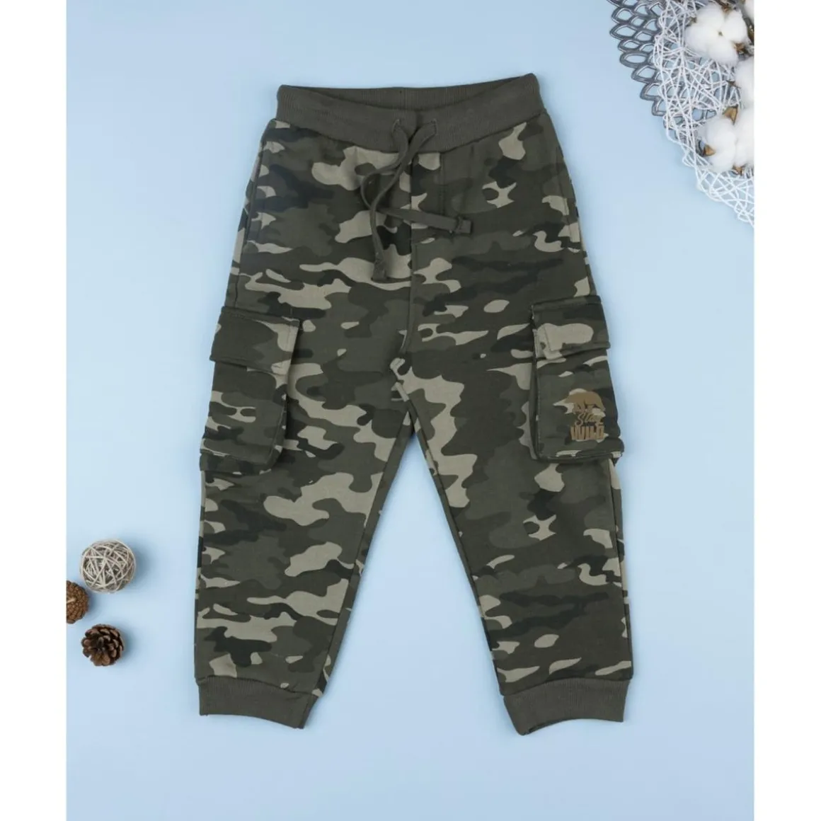 Pantalón niño felpado camuflaje