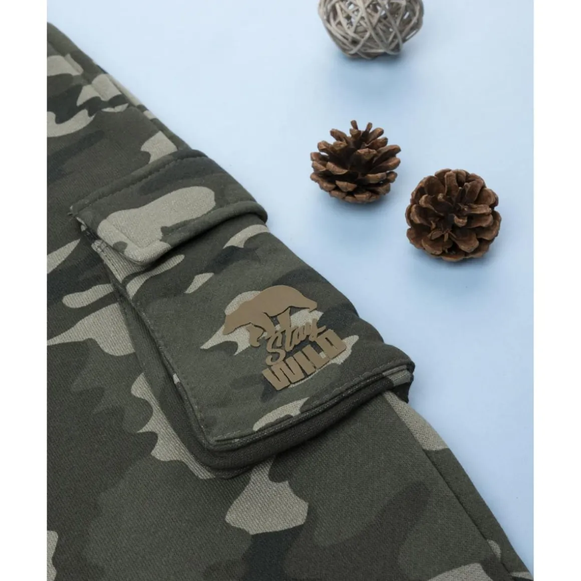 Pantalón niño felpado camuflaje