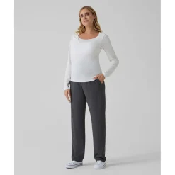 Pantalón premamá de felpa modal gris
