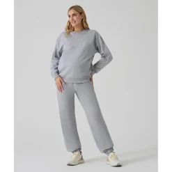 Pantalón premamá gris en felpa