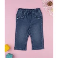 Pantalones denim niña regular