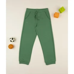 Pantalones niño verde estampado relieve