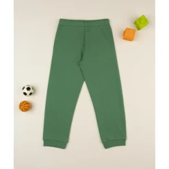 Pantalones niño verde estampado relieve