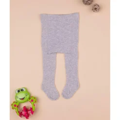 Pantimedias de algodón gris claro jaspeado