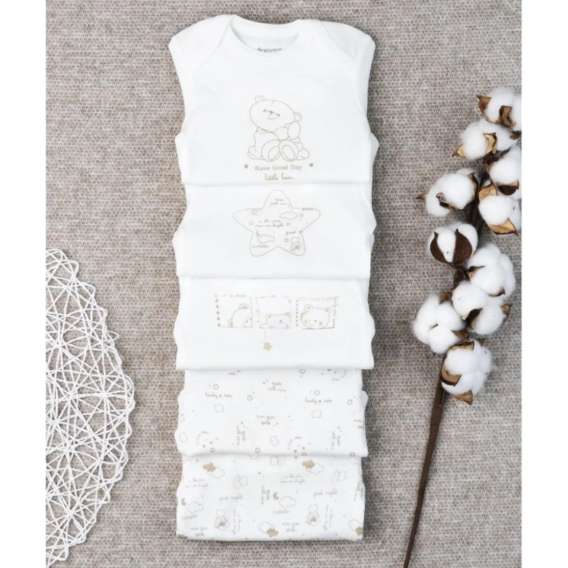 Paquete 5 body unisex oro