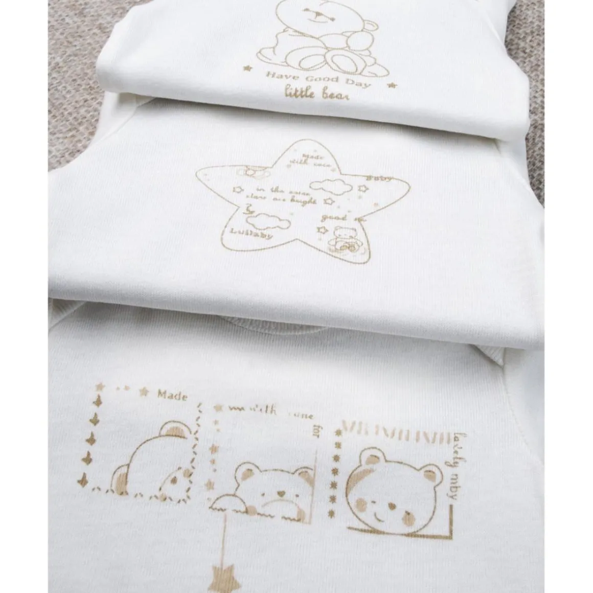 Paquete 5 body unisex oro
