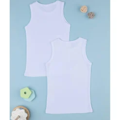 Paquete 2 camisetas interiores básicas niño