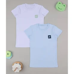 Paquete 2 camisetas niña blanco/azul