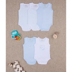 Paquete de 5 camisetas sin mangas para niño