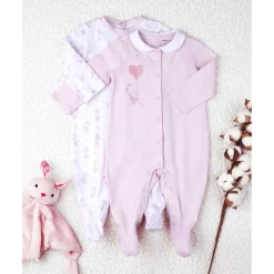 Paquete de 2 pijamas niña rosa
