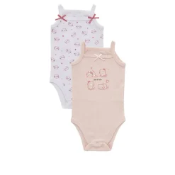 Paquete de 2 vestidos ajustados con tirantes estrechos
