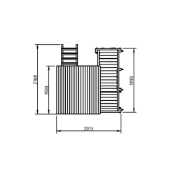 Parque juegos infantil de madera Penthouse XL con columpio doble