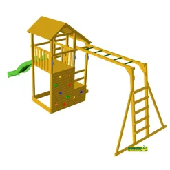 Parque juegos infantil de madera Teide XL con puente