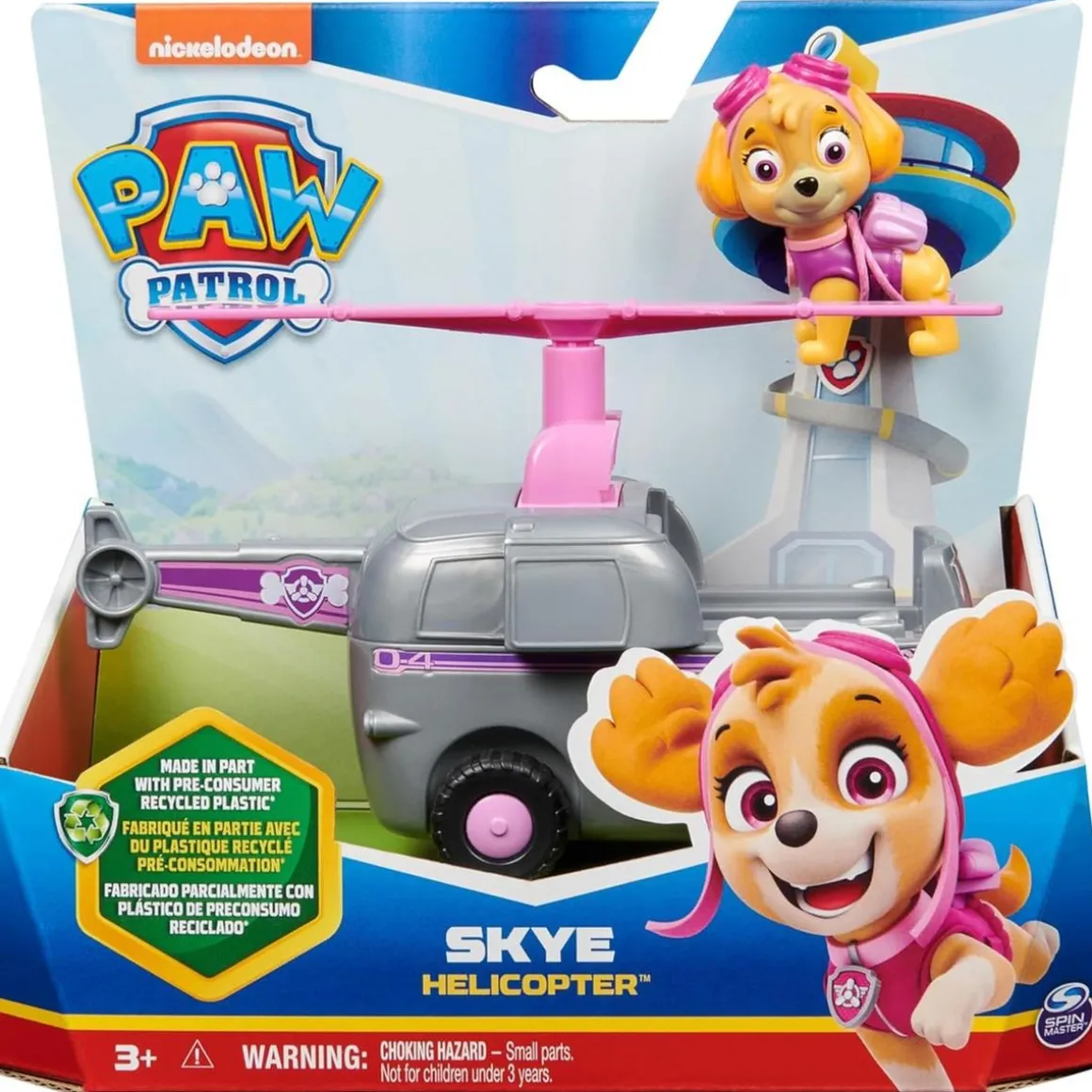Patrulla Canina - Vehículo juguete ecológico con figurita Skye ㅤ