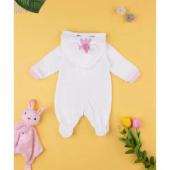 Pelele rosa con capucha de unicornio