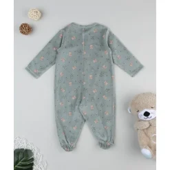 Pelele verde de niño con ositos