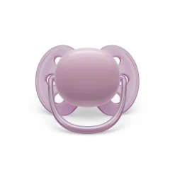 Philips Avent - Chupetes ultra suaves para bebés de 6-18 meses, morado/naranja (2 unidades)
