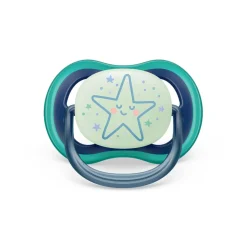 Philips Avent - Chupetes ultra air night time 6-18 meses decoración estrella/luna