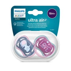Philips Avent - Chupetes ultra air 18+ meses azul/violeta