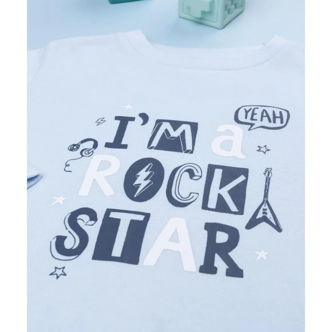 Pijama azul "Rock Star" para niño