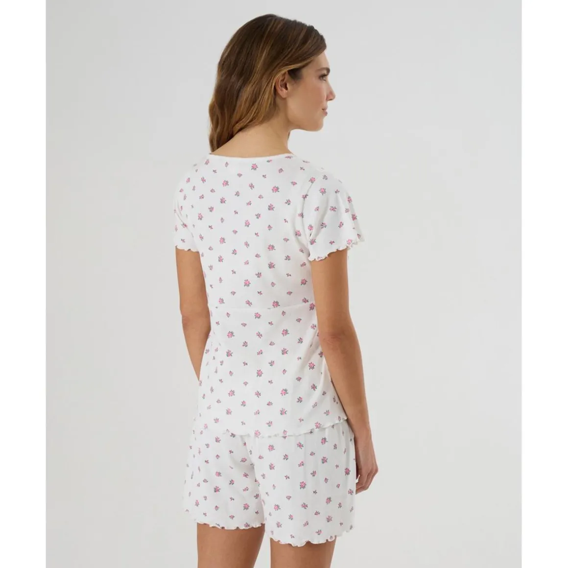 Pijama Corto Premamá con Estampado Floral