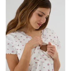 Pijama Corto Premamá con Estampado Floral