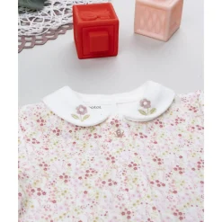 Pijama de bebé en terciopelo con estampado floral
