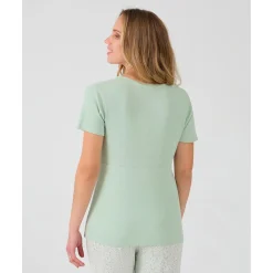 Pijama premamá de lactancia con estampado floral